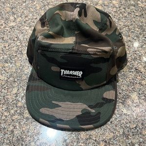 Thrasher 5 panel camp hat camo